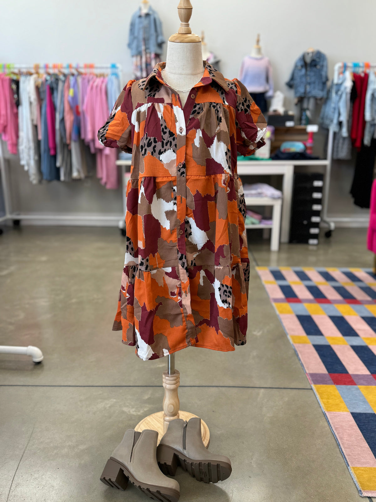 Animal Fall Mix Dress