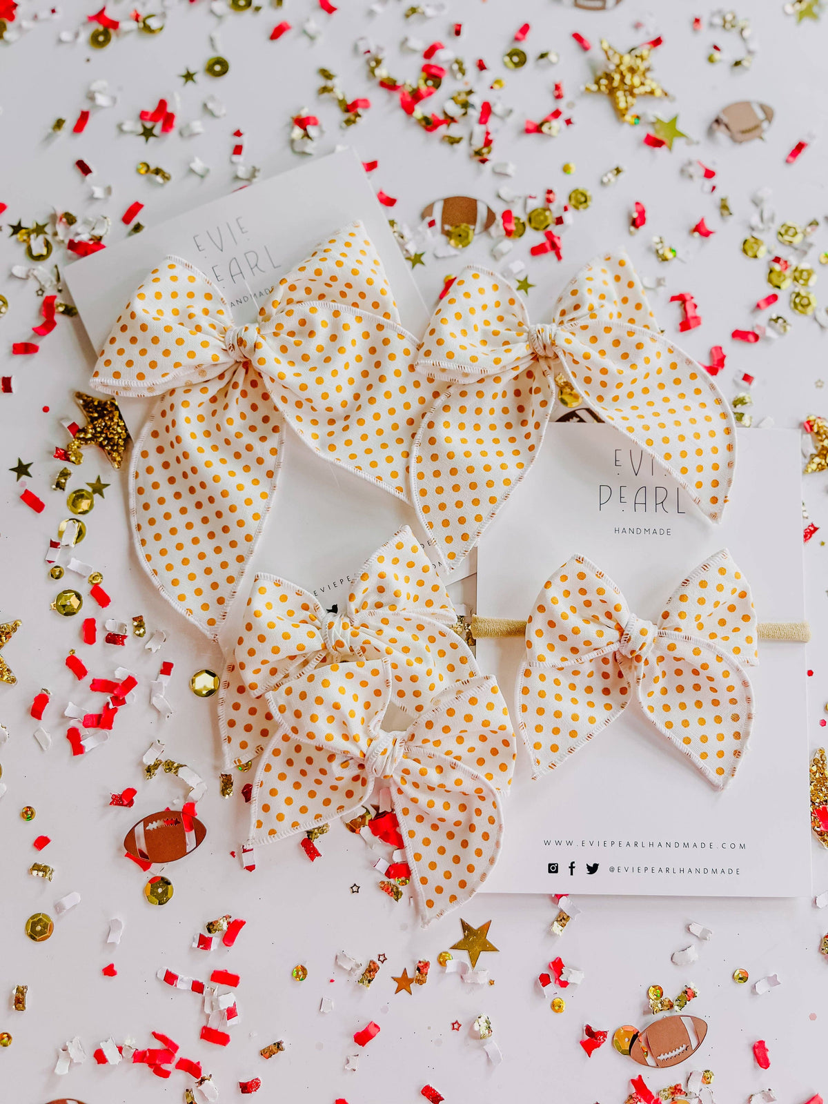Gold Dot Bow (Medium)