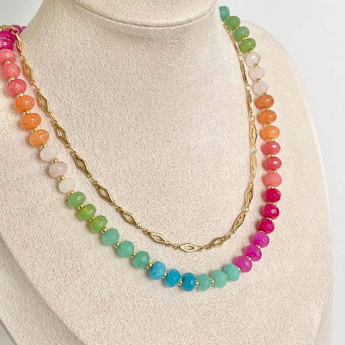 Gemstone Candy Necklace - Julia