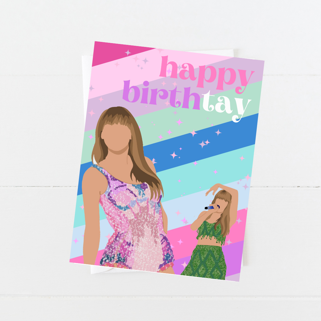 Happy Stripe Birth-tay Card