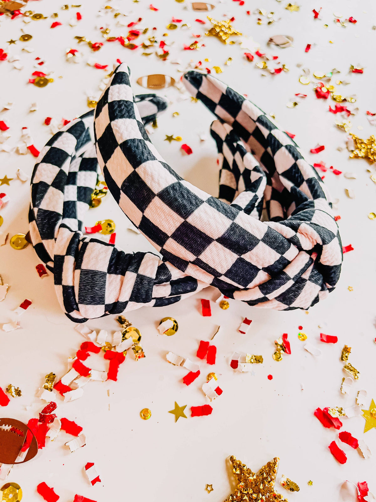 Black & White Checkered Headband