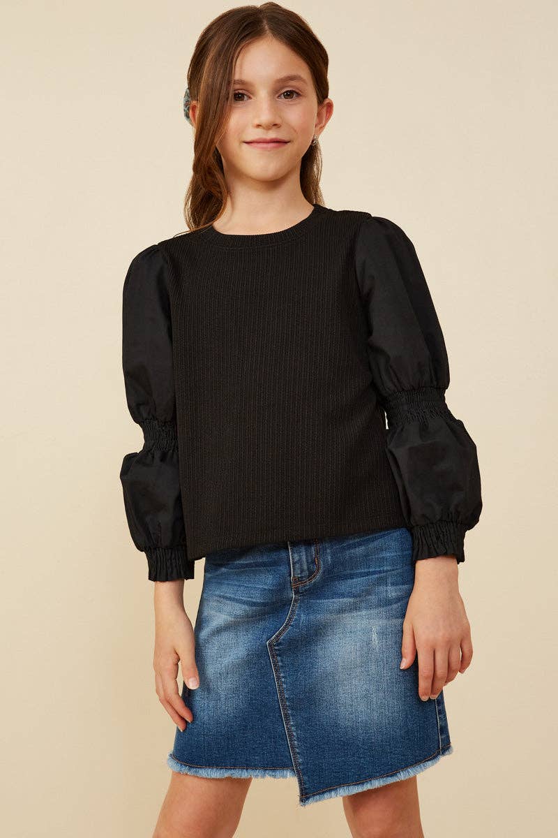 Peasant Sleeve Knit Top