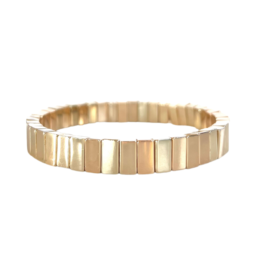 Woodstock Tile Bracelet - Gold