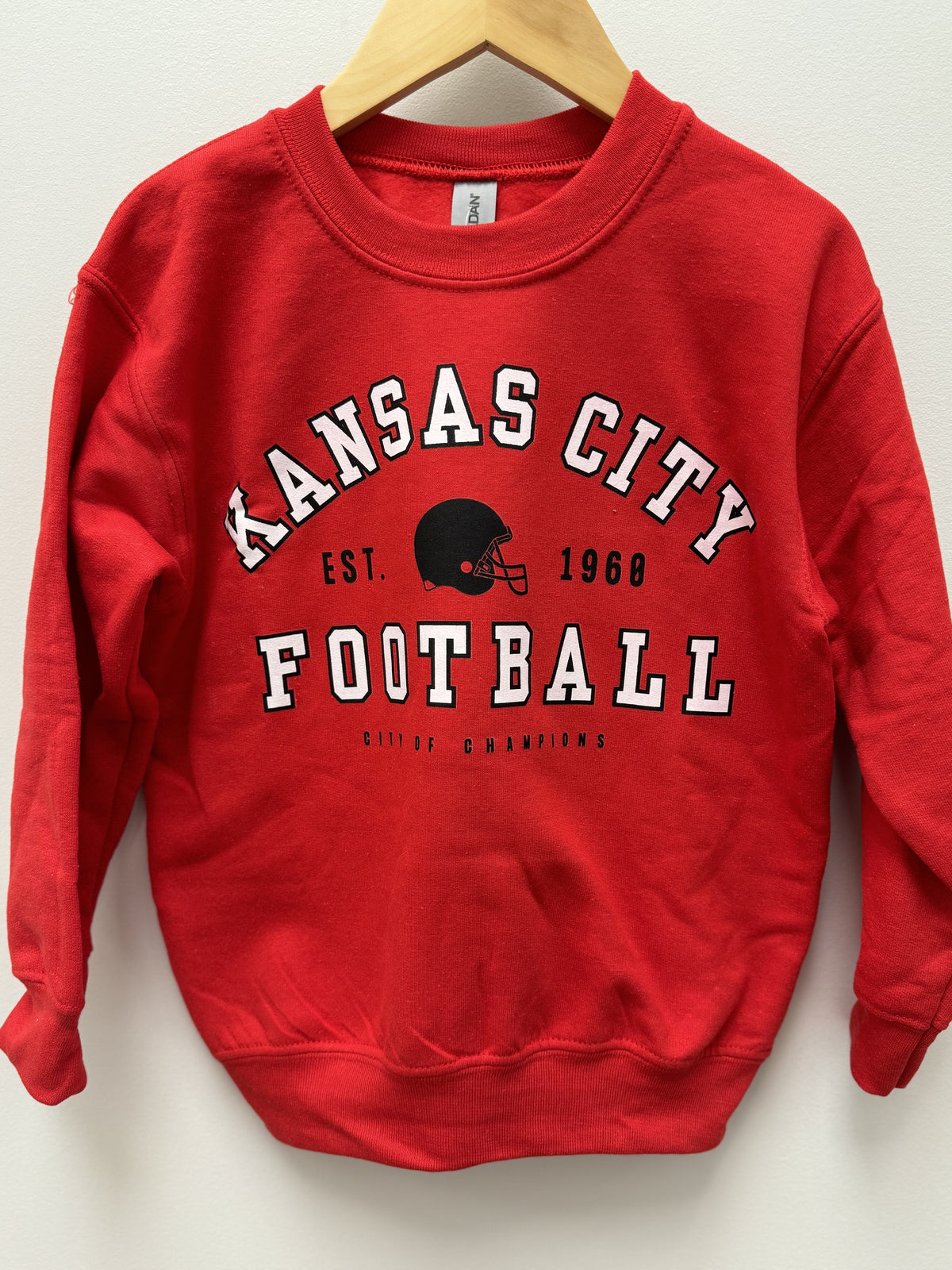 KC Football Helmet Sweatshirt (Tween)