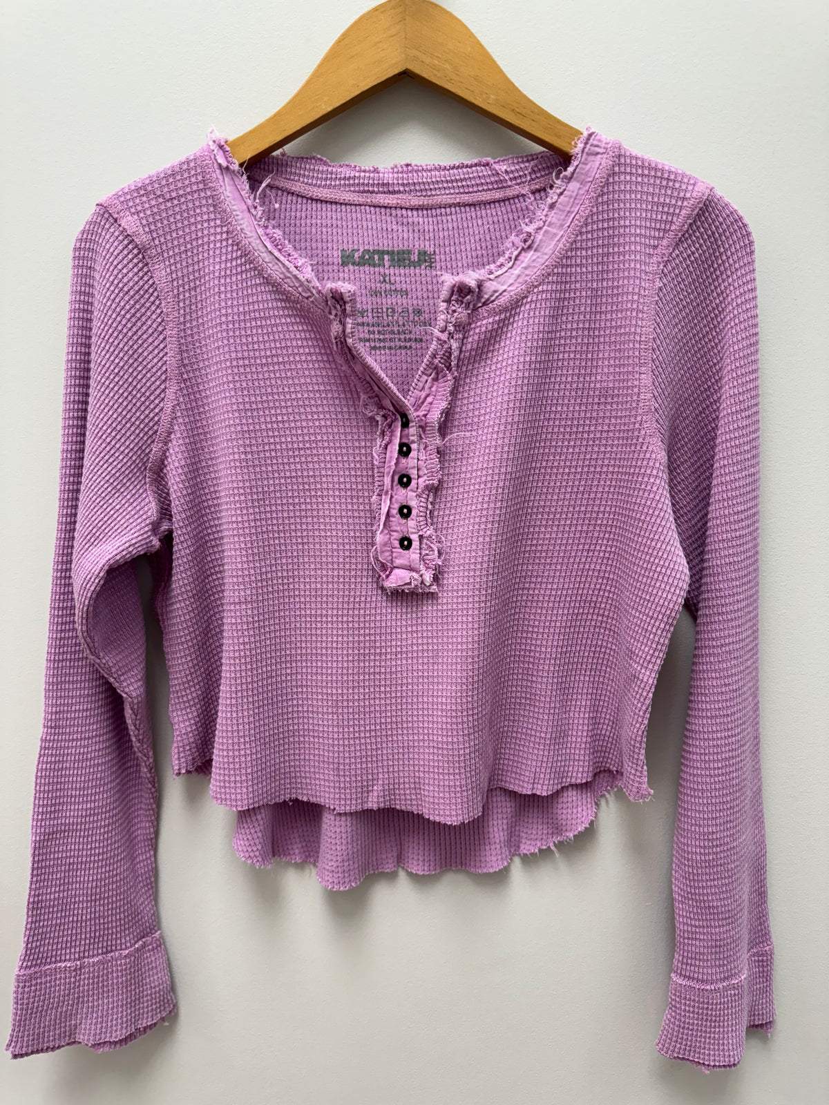 Button Waffle Knit - Long Sleeve