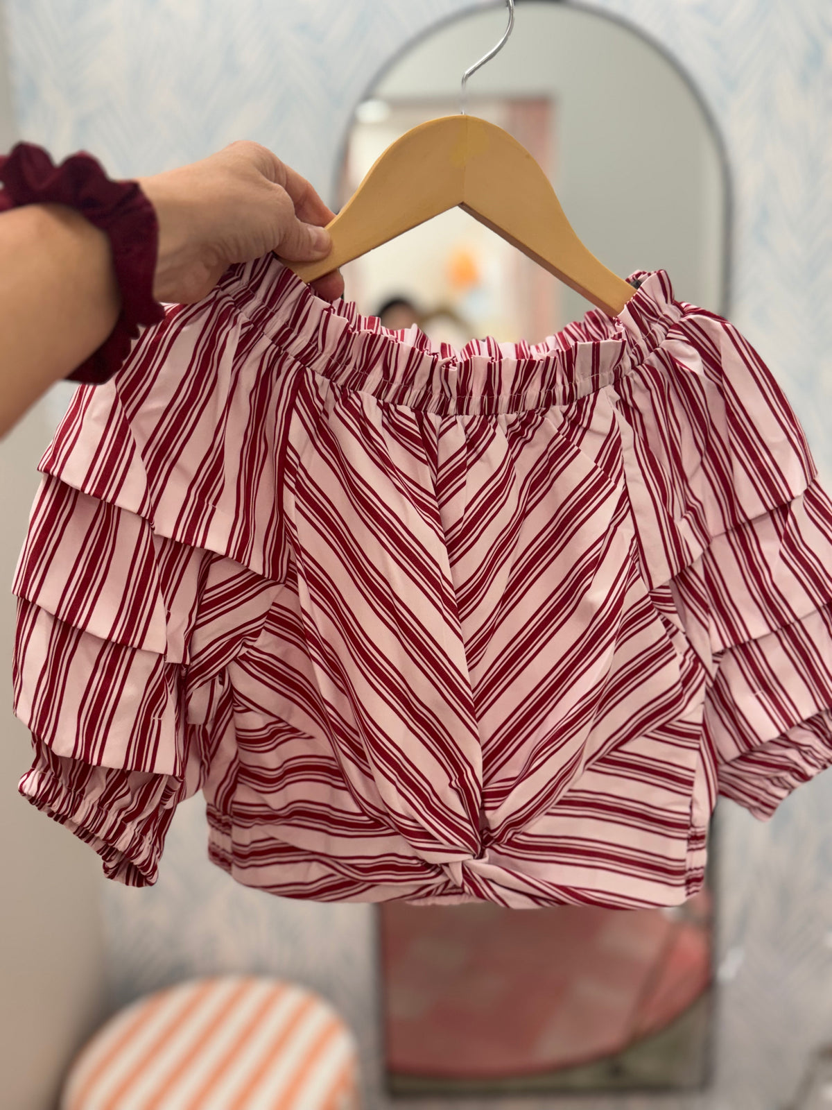 Striped off Shoulder Top