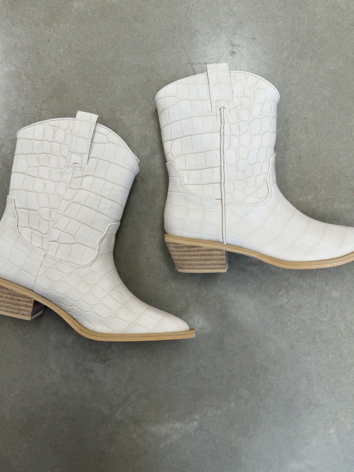 Taupe Croco Western Boot