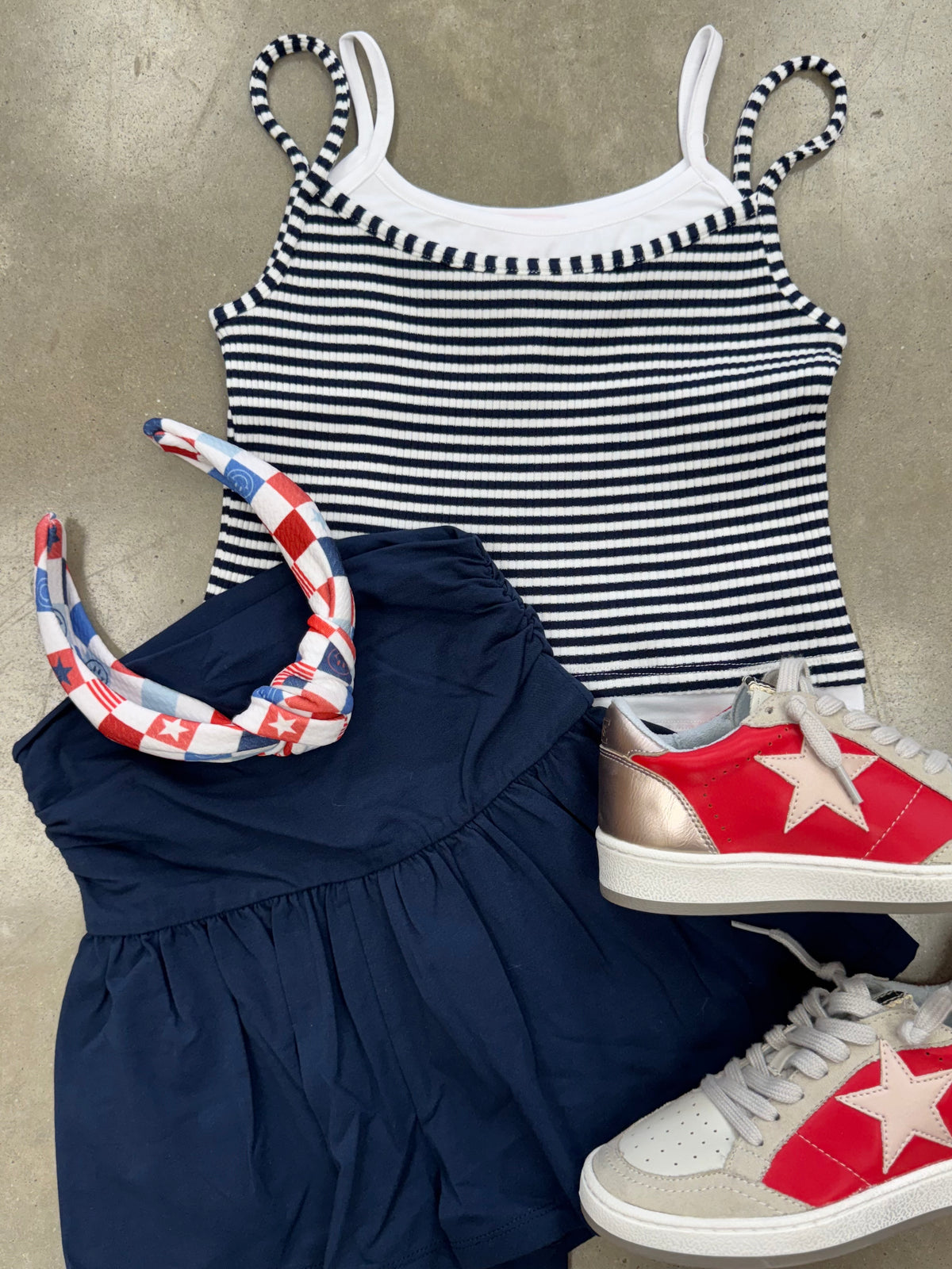 Striped Tank Navy