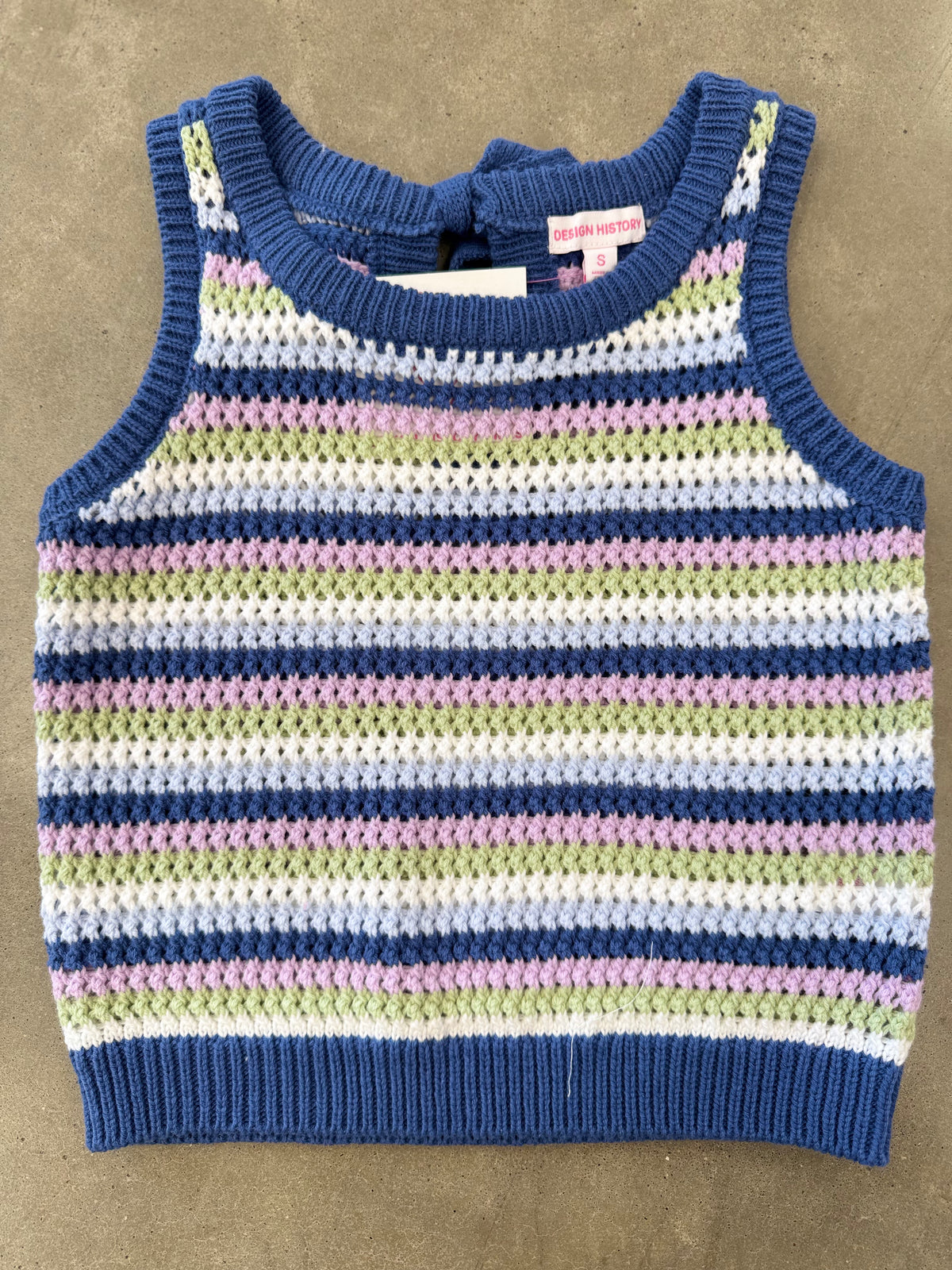 Stripe tie back top