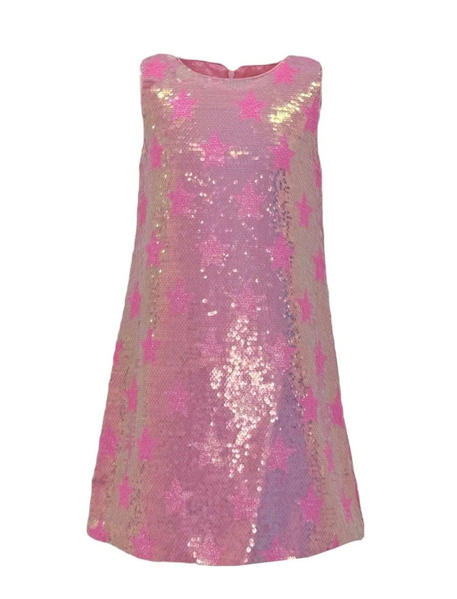 Pink Star Sequin Dress
