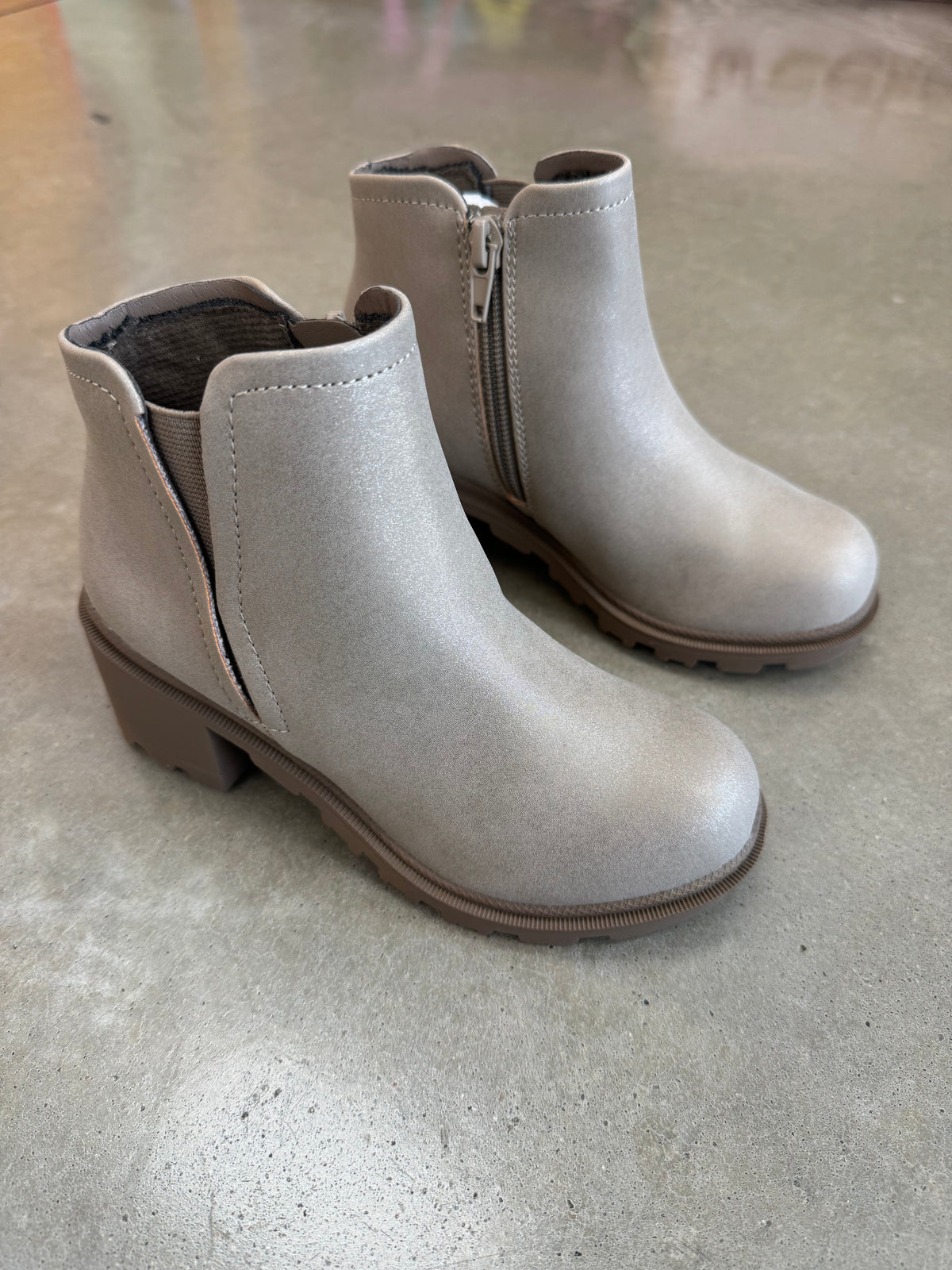 Natania Taupe Shimmer Boot