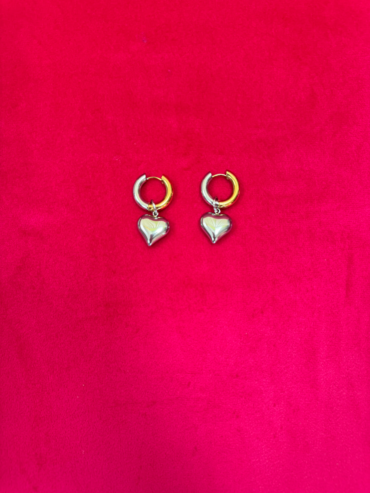 Gold / Silver heart Earrings