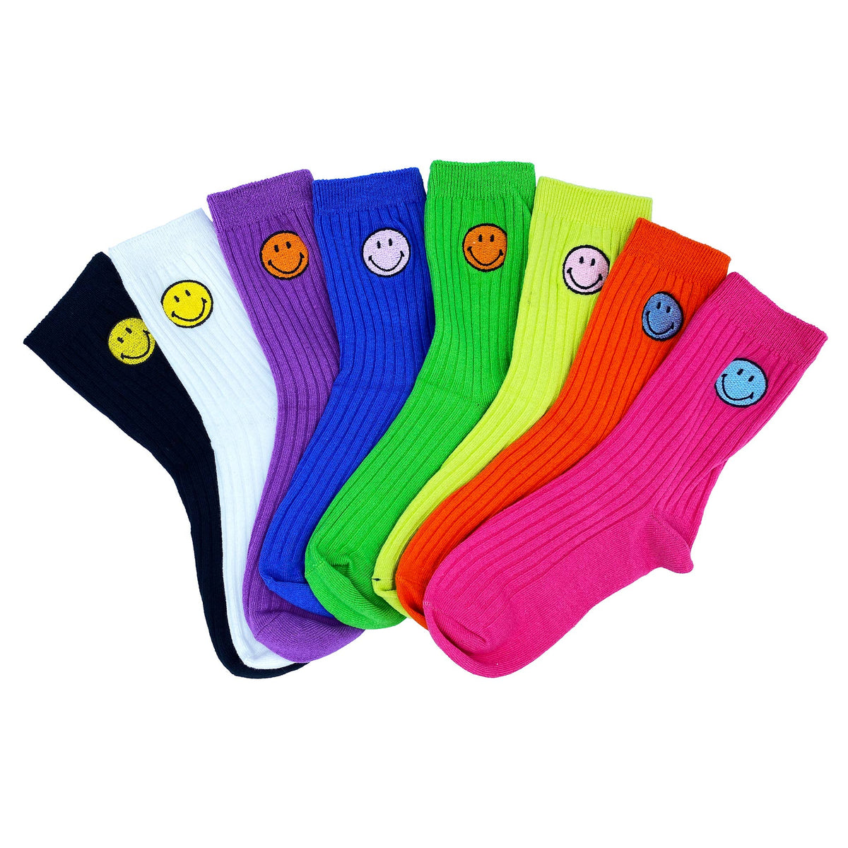 Happy Face Patch Tube Socks for Kids