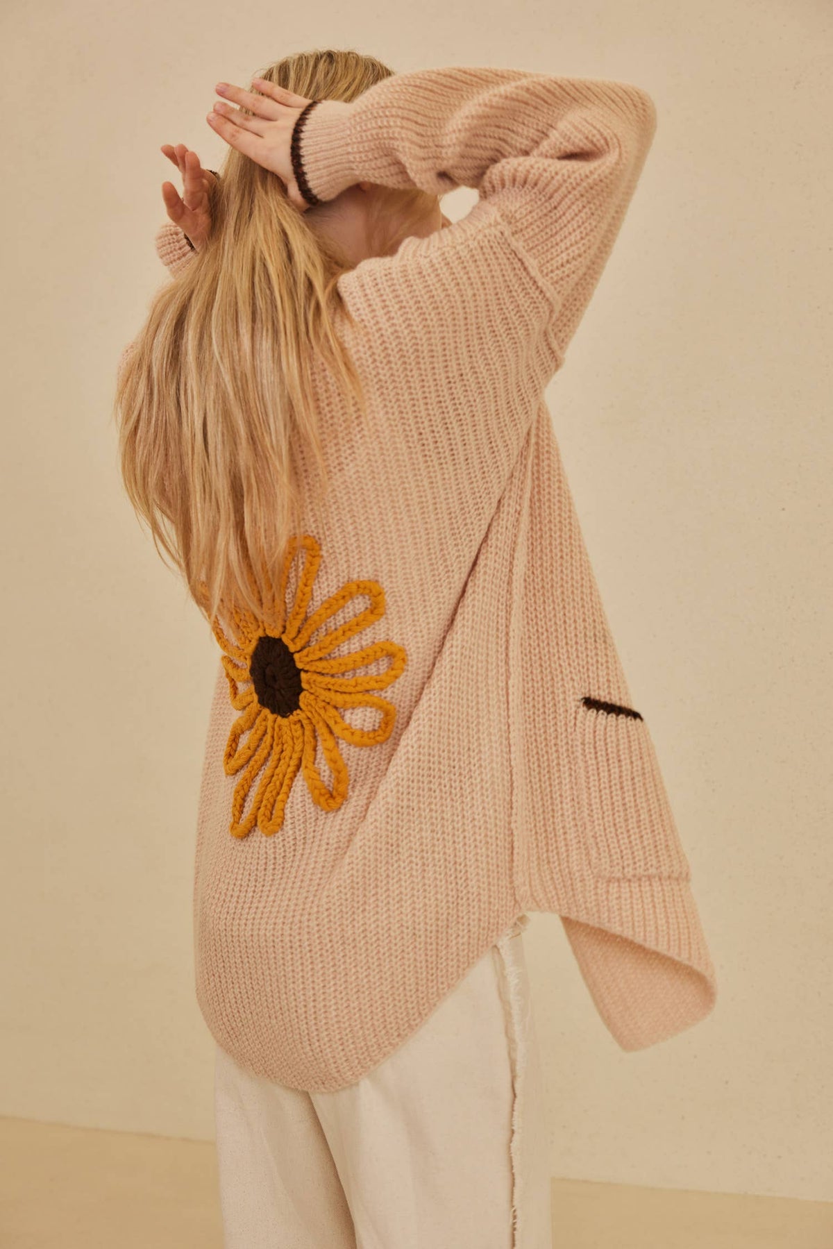 Sunflower Embroidered Cardigan