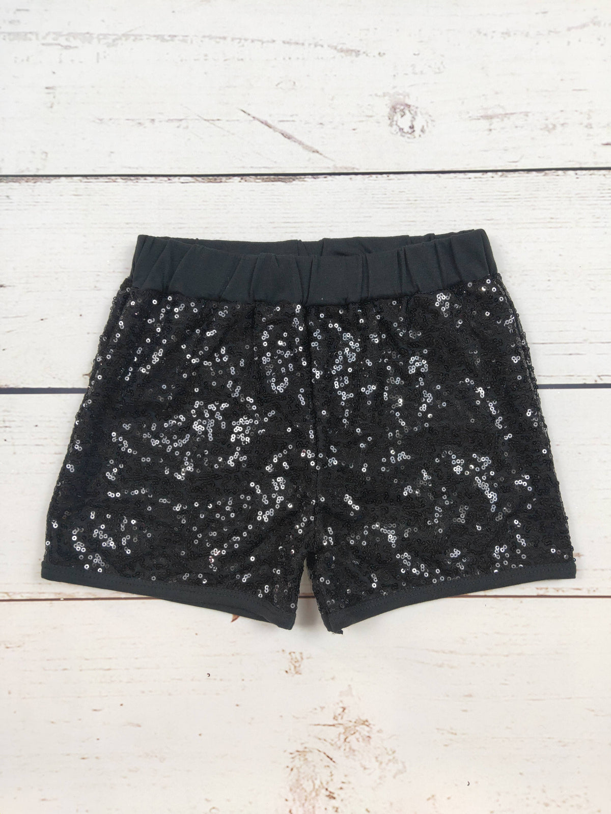 Black Sequin Shorts