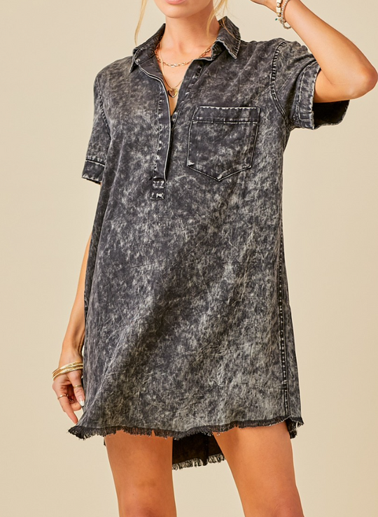 Frayed Shirt Dress (Adult)