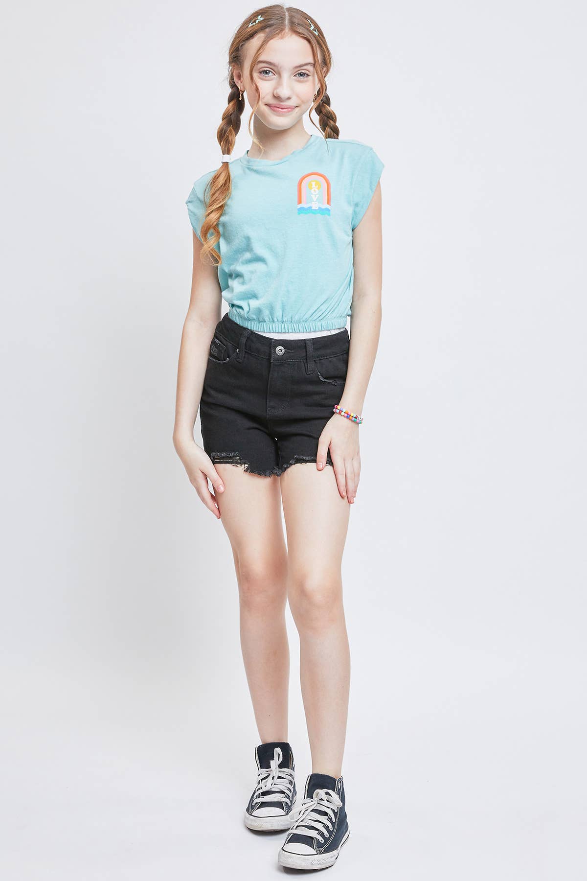 Black Denim Shorts (Tween)