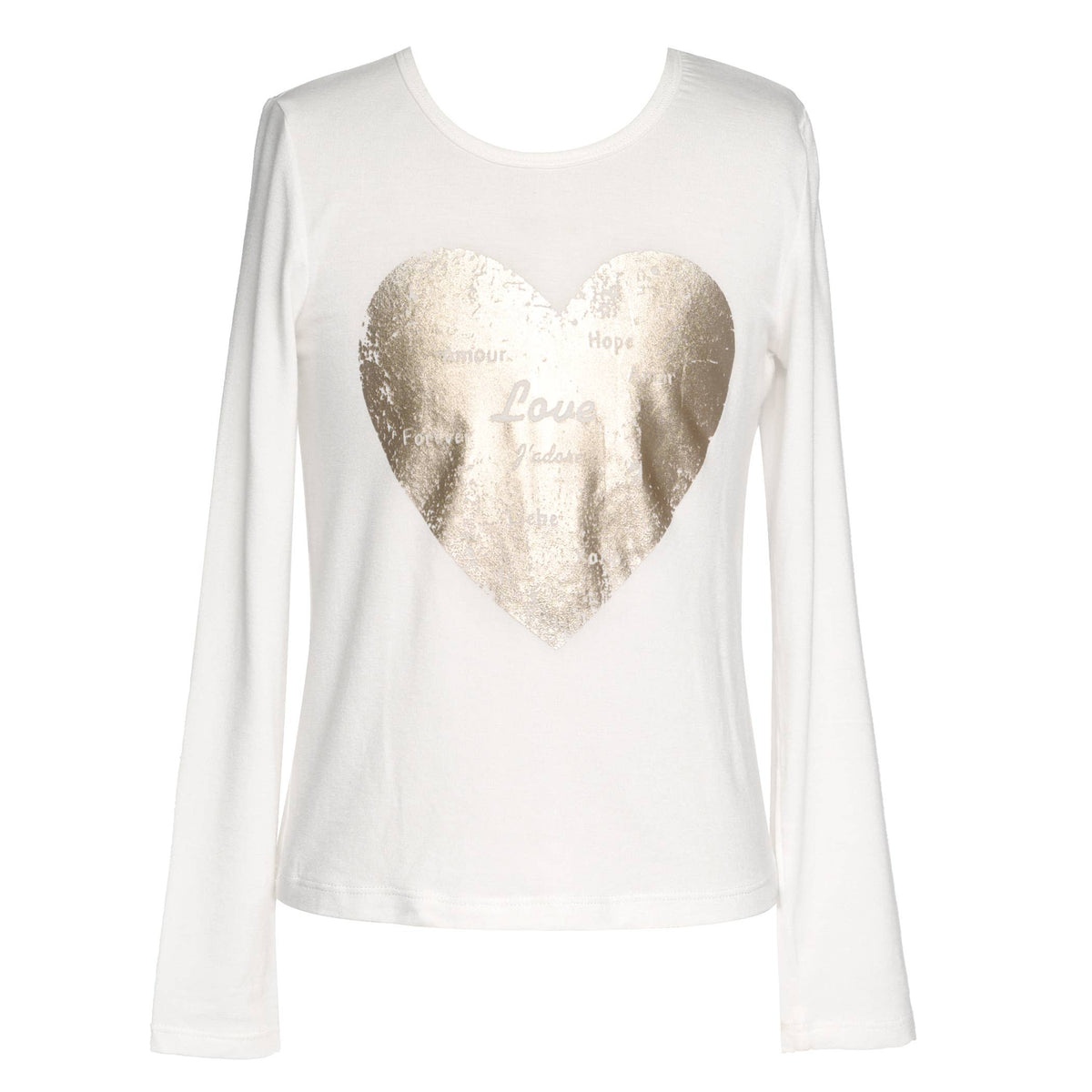 Foil Heart Long Sleeve Tee