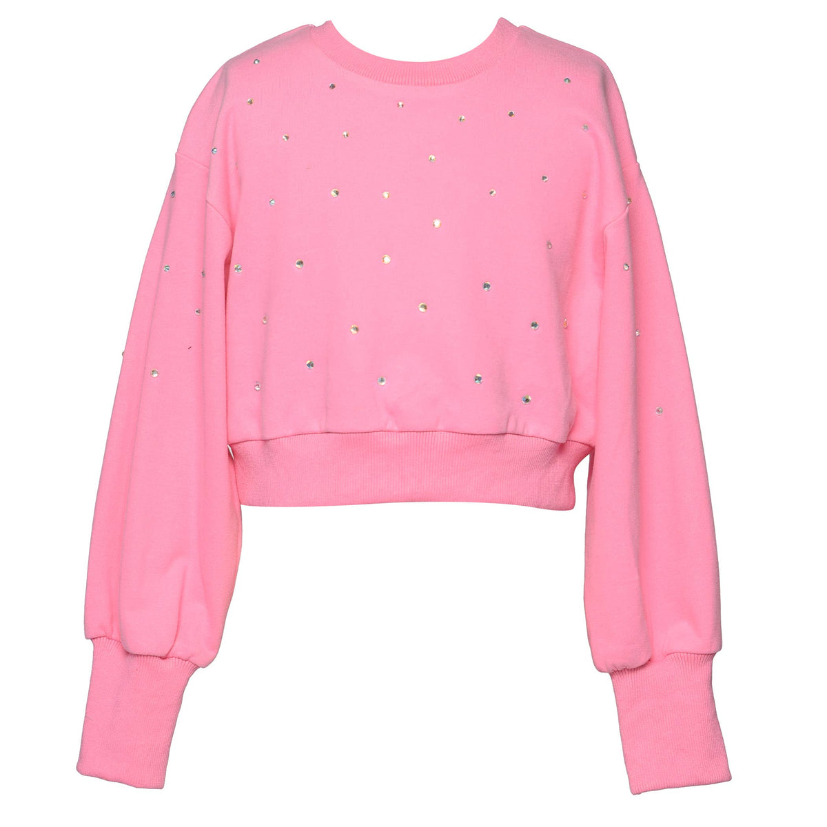 Rhinestone Crop Sweatshirt